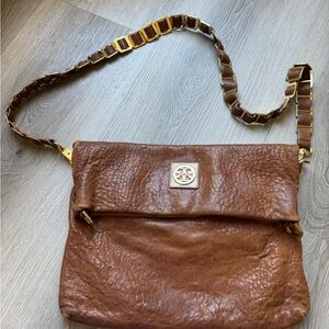 Tory Burch chain link Louisa messenger leather crossbody bag
